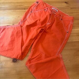 Polo Jeans Company Ralph Lauren vintage 
orange cargo pants White stitching